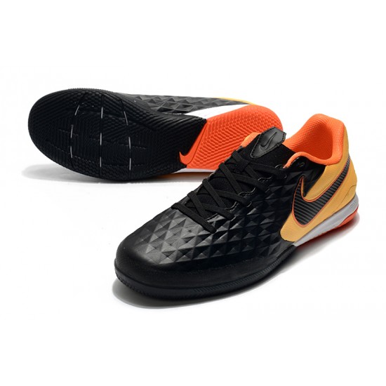 Scarpe da calcio Nike Tiempo Lunar Legend VIII Pro IC Nero Arancia