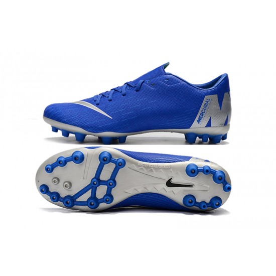Scarpe da calcio Nike Vapor 12 Academy CR7 AG-R Blu Argento