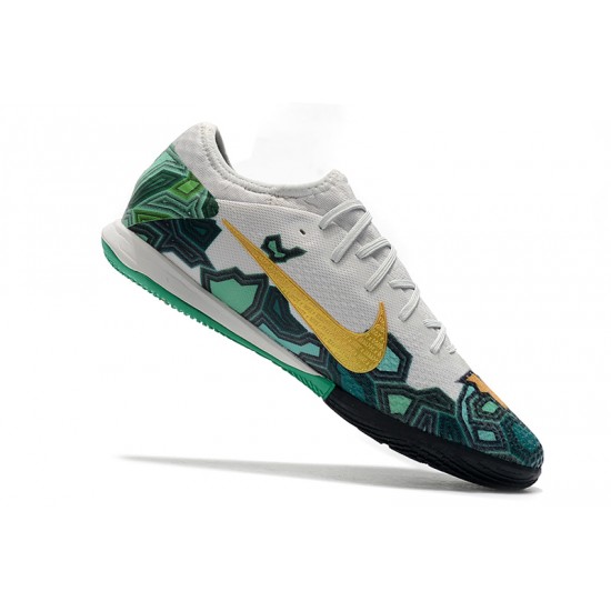 Scarpe da calcio Nike Vapor 13 Pro IC Bianca verde doro