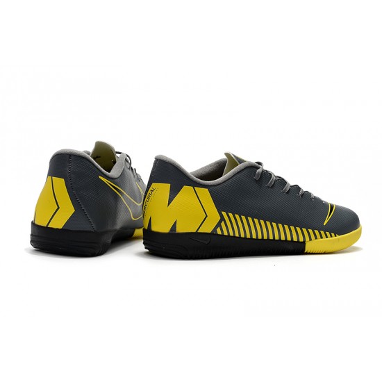 Scarpe da calcio Nike Vaporx 12CLUB IC Grigio scuro Giallo