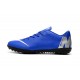 Scarpe da calcio Nike Vaporx 12CLUB TF Blu Argento