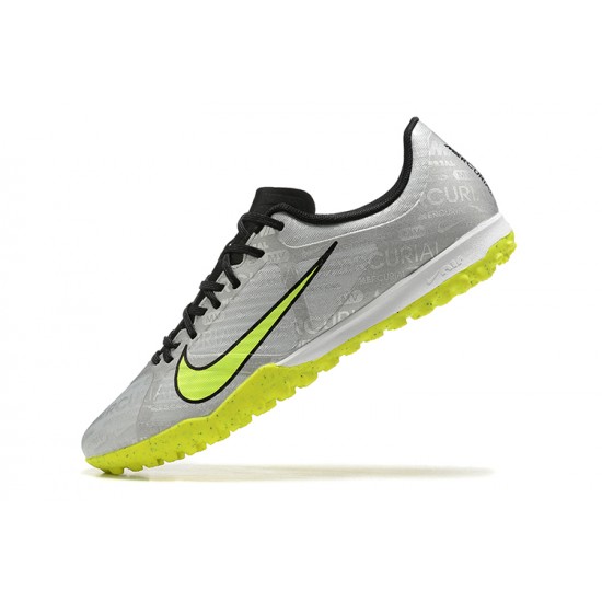 Scarpe da calcio Nike Air Zoom Mercurial Vapor XV Academy TF Argento Verde Giallo Low-top