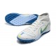 Scarpe da calcio Nike Mercurial Superfly 8 Academy TF High-top Bianca Blu Giallo