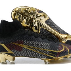 Scarpe da calcio Nike Mercurial Superfly 8 Elite FG High-top Nero Oro