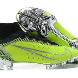 Scarpe da calcio Nike Mercurial Superfly 8 Elite FG High-top Nero Verde Sliver