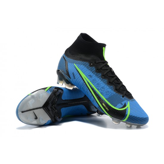 Scarpe da calcio Nike Mercurial Superfly 8 Elite FG High-top Blu Nero