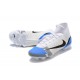 Scarpe da calcio Nike Mercurial Superfly 8 Elite FG High-top Bianca Blu