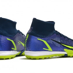 Scarpe da calcio Nike Mercurial Superfly 9 Elite TF High-top Dark Blu Giallo