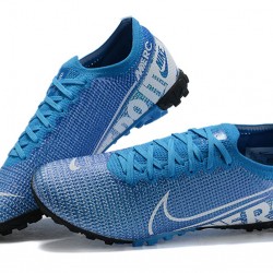 Scarpe da calcio Nike Mercurial Vapor 13 Elite TF Blu Bianca Nero Low-top