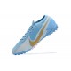 Scarpe da calcio Nike Mercurial Vapor 13 Elite TF Bianca Blu Oro Low-top