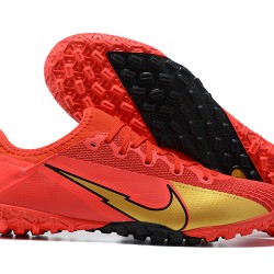 Scarpe da calcio Nike Vapor 13 Pro TF Rosso Oro Nero Low-top