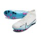 Scarpe da calcio Nike Air Zoom Mercurial Superfly IX Academy AG High-top Bianca Blu Unisex