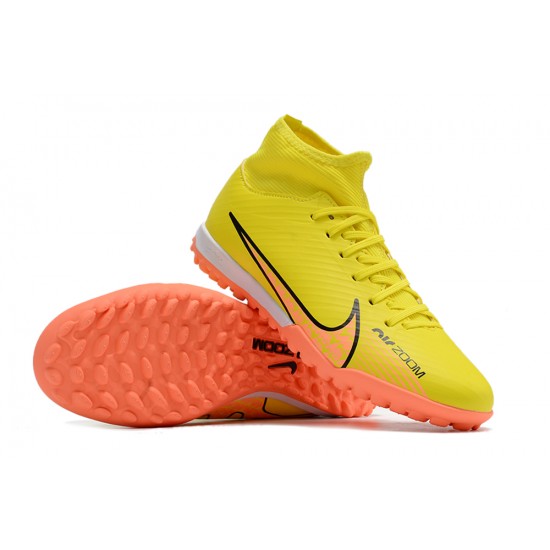 Scarpe da calcio Nike Air Zoom Mercurial Superfly IX Academy TF High-top Giallo Unisex
