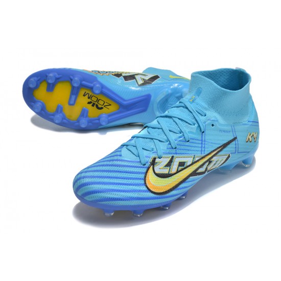Scarpe da calcio Nike Air Zoom Mercurial Superfly IX Elite AG High-top Blu Unisex