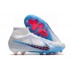 Scarpe da calcio Nike Air Zoom Mercurial Superfly IX Elite AG High-top Bianca Blu Rosa Unisex