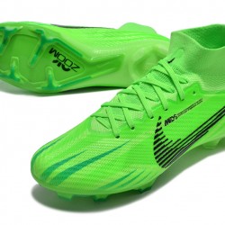 Scarpe da calcio Nike Air Zoom Mercurial Superfly IX Elite FG High-top Nero Verde Unisex