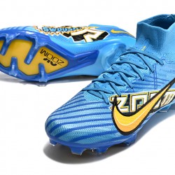 Scarpe da calcio Nike Air Zoom Mercurial Superfly IX Elite FG High-top Blu Giallo Unisex