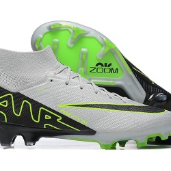 Scarpe da calcio Nike Air Zoom Mercurial Superfly IX Elite FG High-top Grigio Nero Verde Unisex