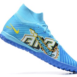 Scarpe da calcio Nike Superfly 8 Academy TF Blu Giallo Bianca Nero High-top