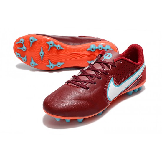 Scarpe da calcio Nike Legend 9 Academy AG Low-Top Rosso Blu