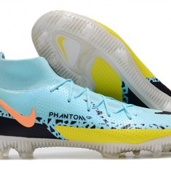 Scarpe da calcio Nike Phantom GT Elite Dynamic Fit FG High-top Blu Giallo Nero