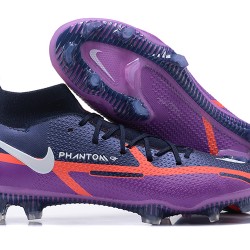 Scarpe da calcio Nike Phantom GT2 Dynamic Fit Elite FG Viola Arancia Nero Bianca High-top