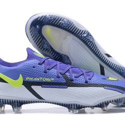 Scarpe da calcio Nike Phantom GT2 Elite FG Blu Viola Giallo Grigio Low-top