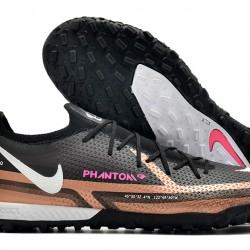Scarpe da calcio Nike Phantom GT2 Elite TF Low-top Nero Marrone Bianca