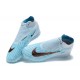 Scarpe da calcio Nike Phantom GX Elite DF Link TF Blu LightBlu High-top For