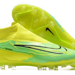 Scarpe da calcio Nike Phantom GX Elite FG Nero LightGiallo Verde High-top For