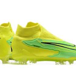 Scarpe da calcio Nike Phantom GX Elite FG Nero LightGiallo Verde High-top For