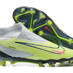 Scarpe da calcio Nike Phantom GX Elite FG Grigio Verde High-top For