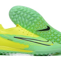 Scarpe da calcio Nike Phantom GX Elite DF Link TF Giallo Verde Nero Low-top For
