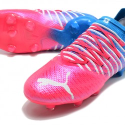 Scarpe da calcio Puma Future Z 1.3 Instinct FG Low-Top Rosa Blu For Unisex
